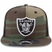 Men's Oakland Raiders New Era Woodland Camo/Black Trucker 9FIFTY Snapback Adjustable Hat 2839579